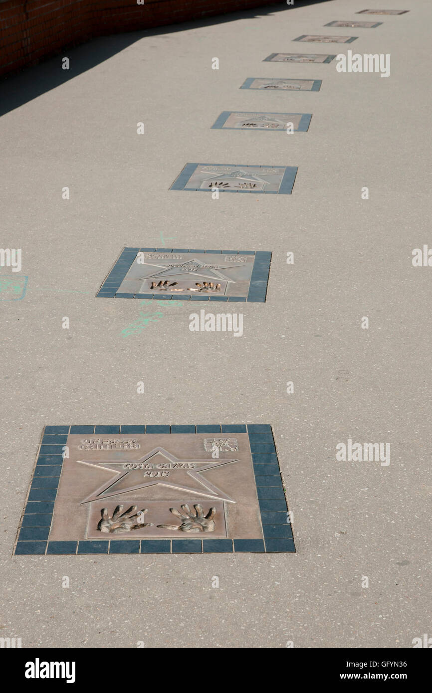 Walk of Fame - Cracovia - Polonia Foto Stock