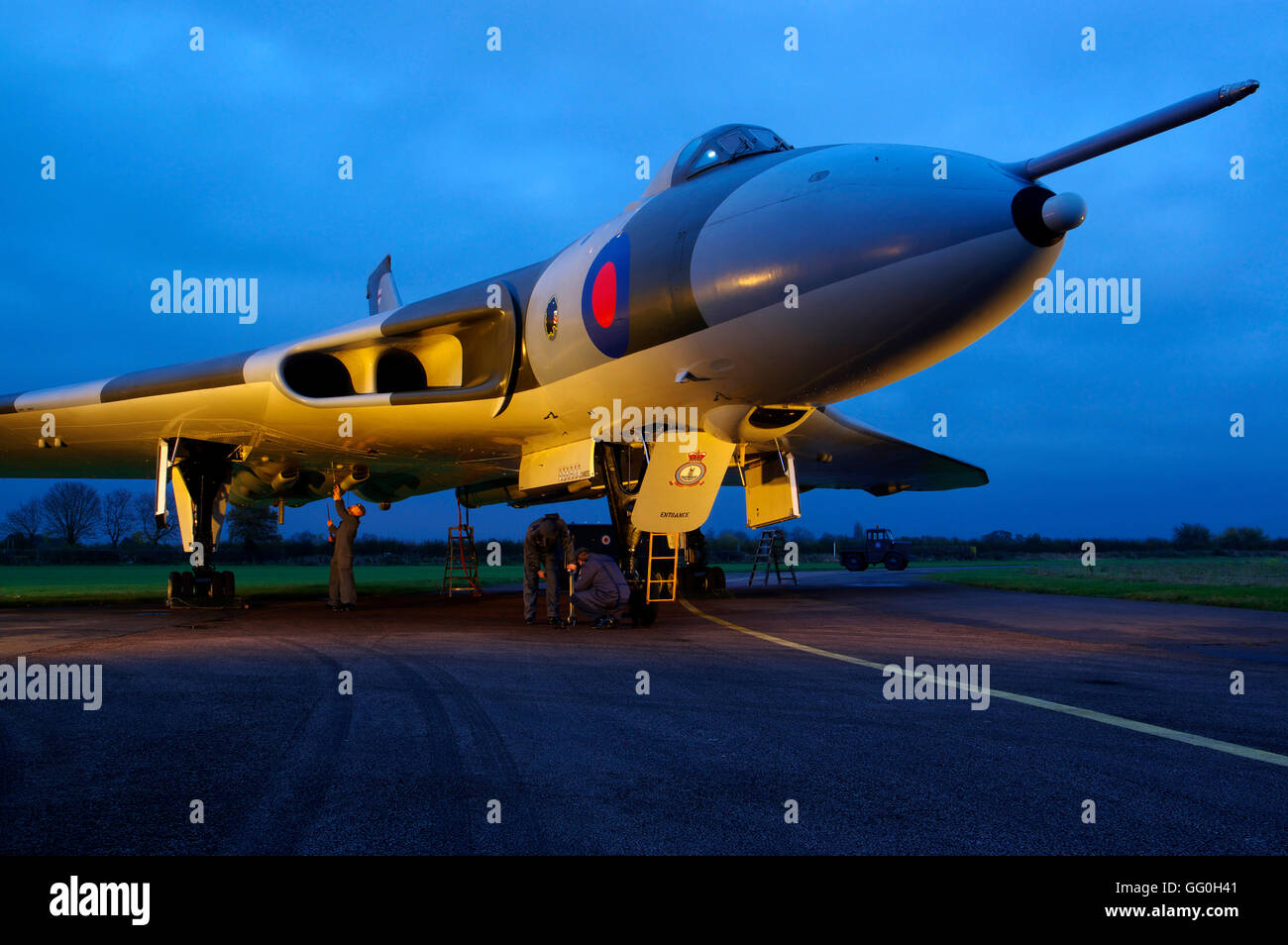 Avro 698 Vulcan B 2, XM655, a Wellesbourne Airfield, Warwickshire, Foto Stock
