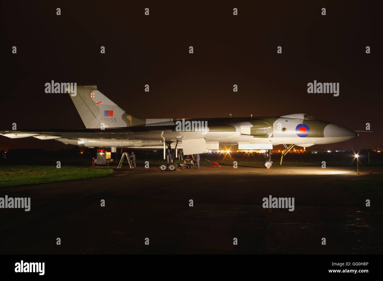 Avro 698 Vulcan B 2, XM655, a Wellesbourne Airfield, Warwickshire, Foto Stock
