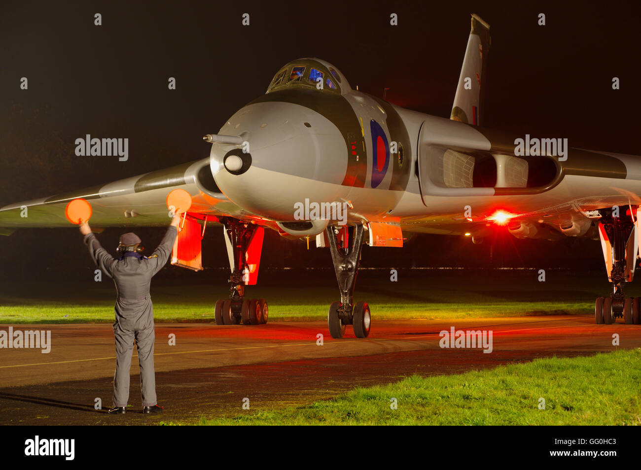Avro 698 Vulcan B 2, XM655, a Wellesbourne Airfield, Warwickshire, Foto Stock