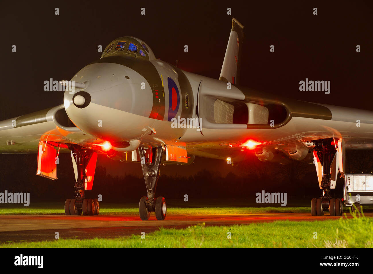 Avro 698 Vulcan B 2, XM655, a Wellesbourne Airfield, Warwickshire, Foto Stock