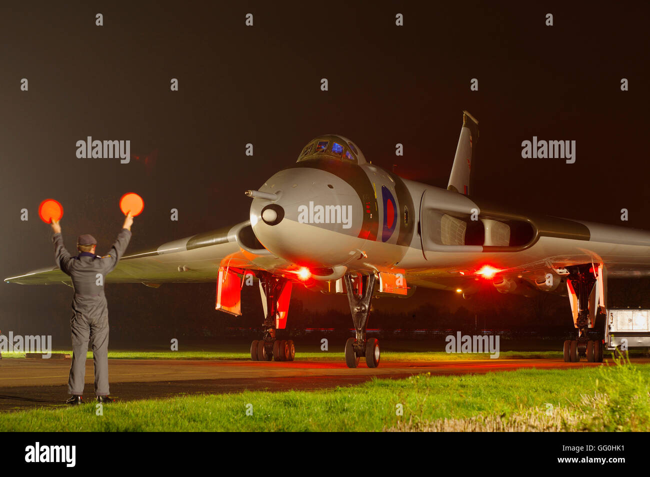 Avro 698 Vulcan B 2, XM655, a Wellesbourne Airfield, Warwickshire, Foto Stock