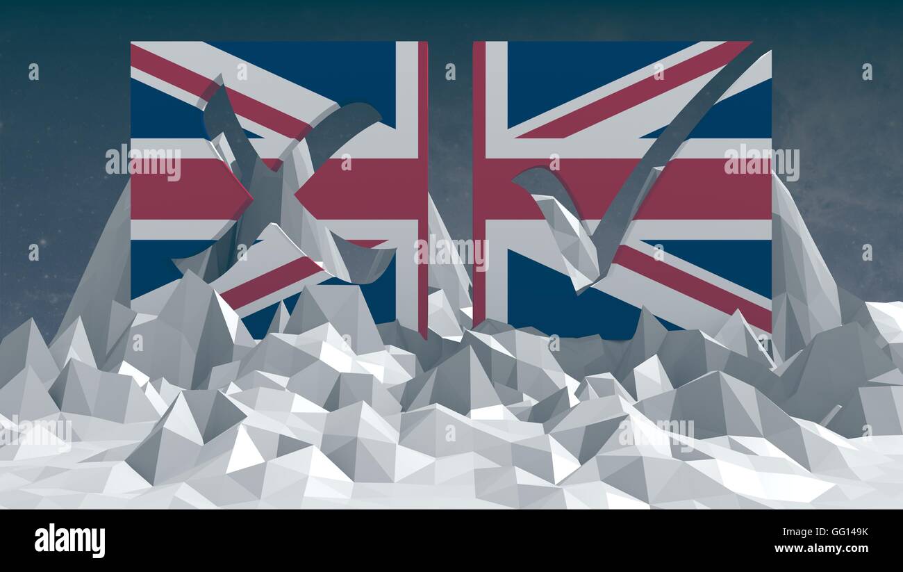La Gran Bretagna voti su bassa poli surfafe Foto Stock