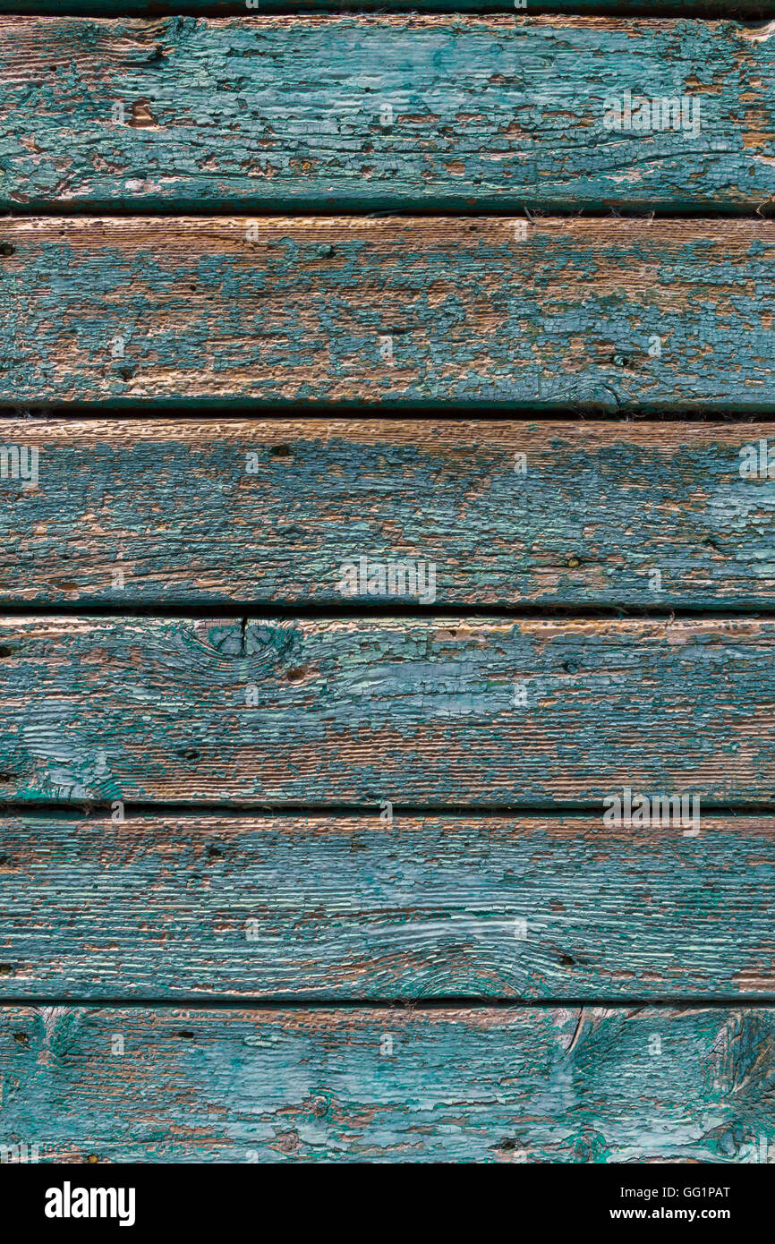 Texture di legno, con weathered look, vecchio e blu chiaro Foto Stock
