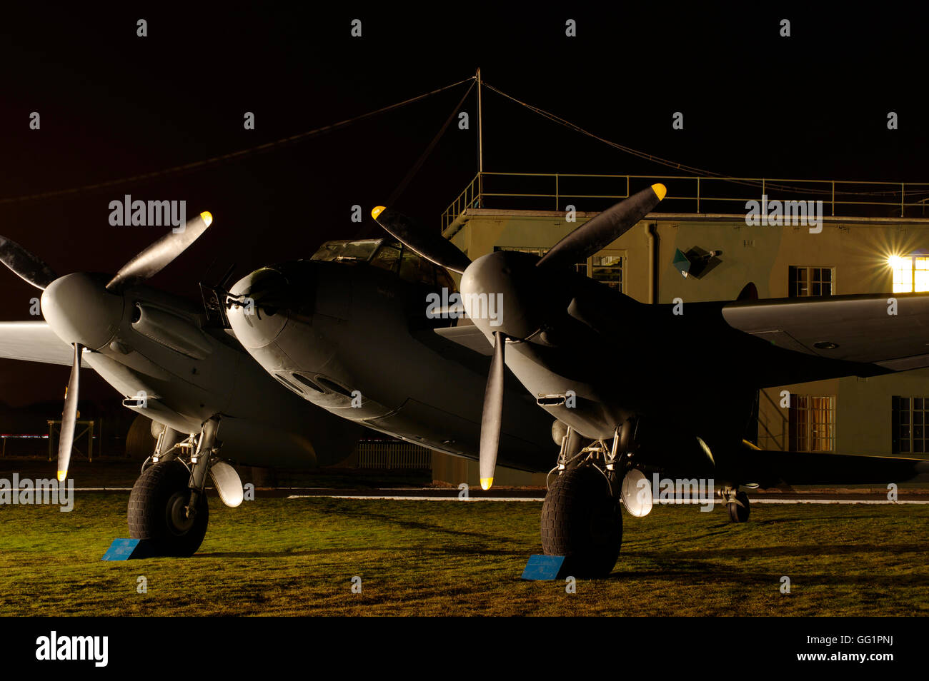 Yorkshire Air Museum De Havilland Mosquito NF11, HJ711, Foto Stock