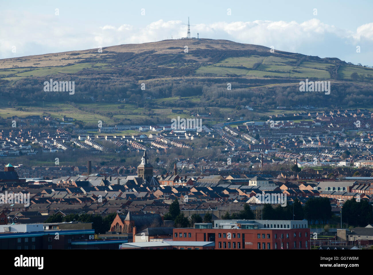 Vista panoramica della città di Belfast Foto Stock