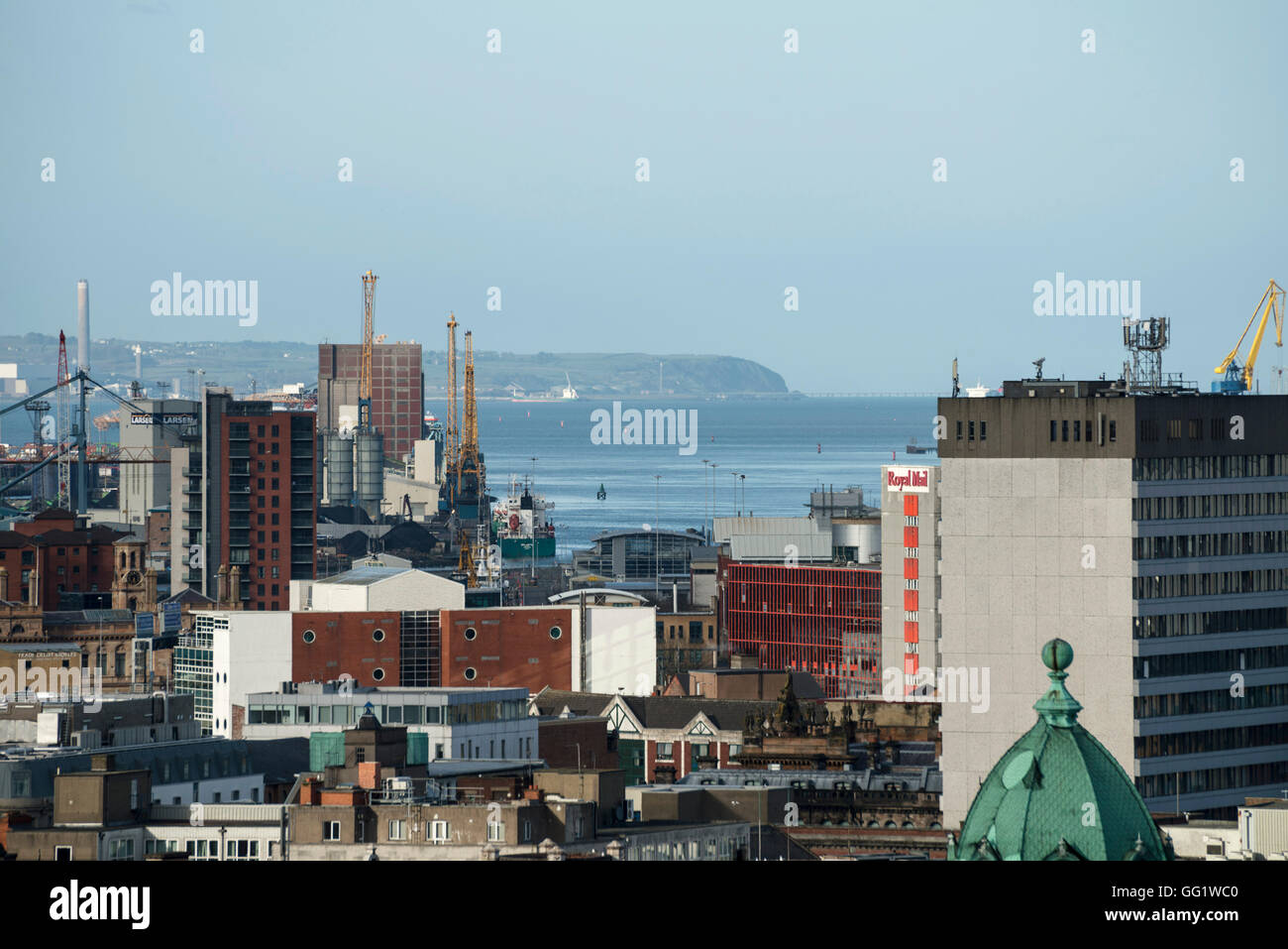 Vista panoramica della città di Belfast Foto Stock