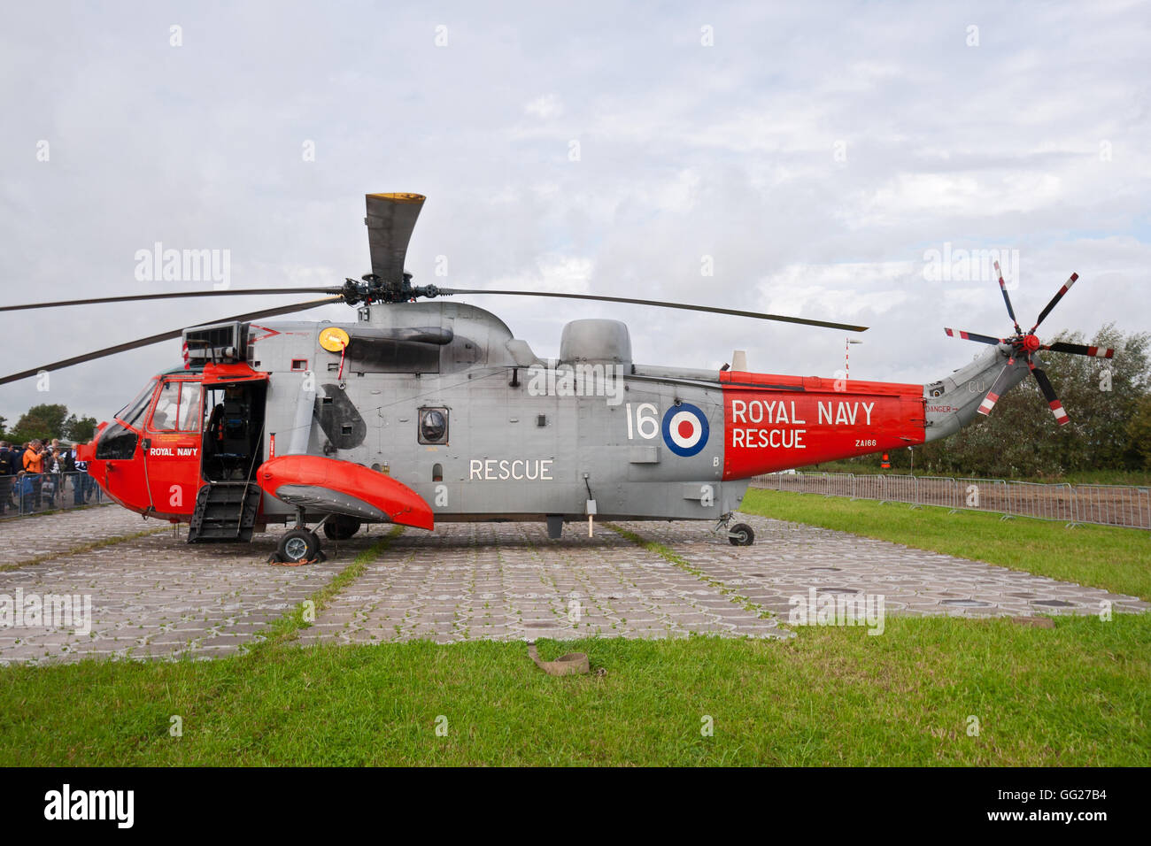 La British Royal Navy sea king Salvataggio in elicottero Foto Stock