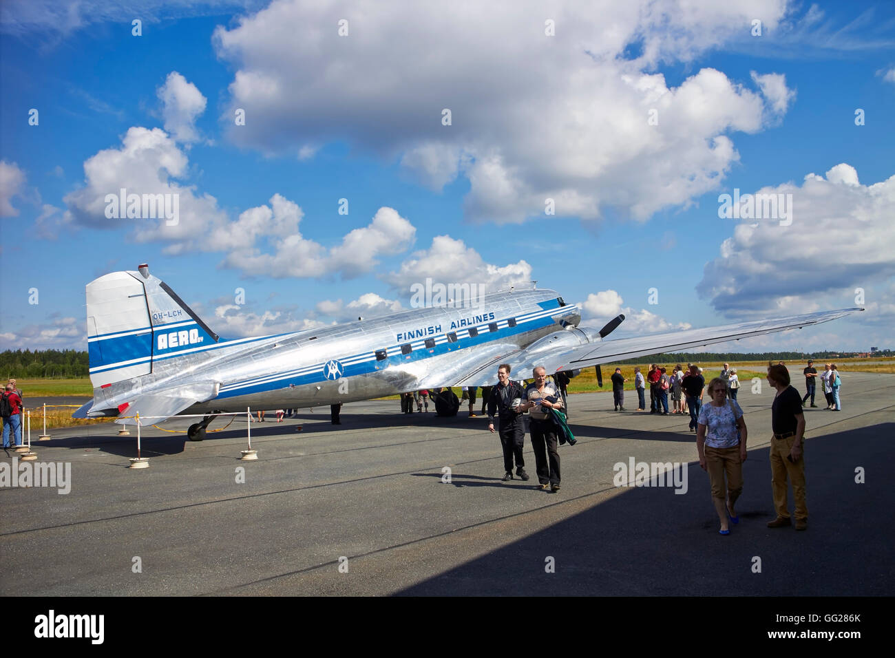 Douglas DC-3 aereo, Finlandia Foto Stock