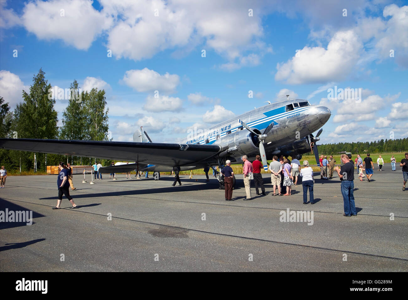 Douglas DC-3 aereo, Finlandia Foto Stock