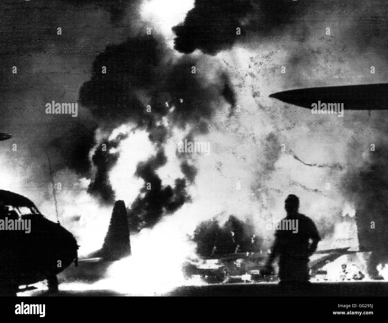 Di Da Nang base dopo attacco vittorioso dell'esercito sudvietnamita Luglio 15, 1967 Guerra del Vietnam Foto Stock