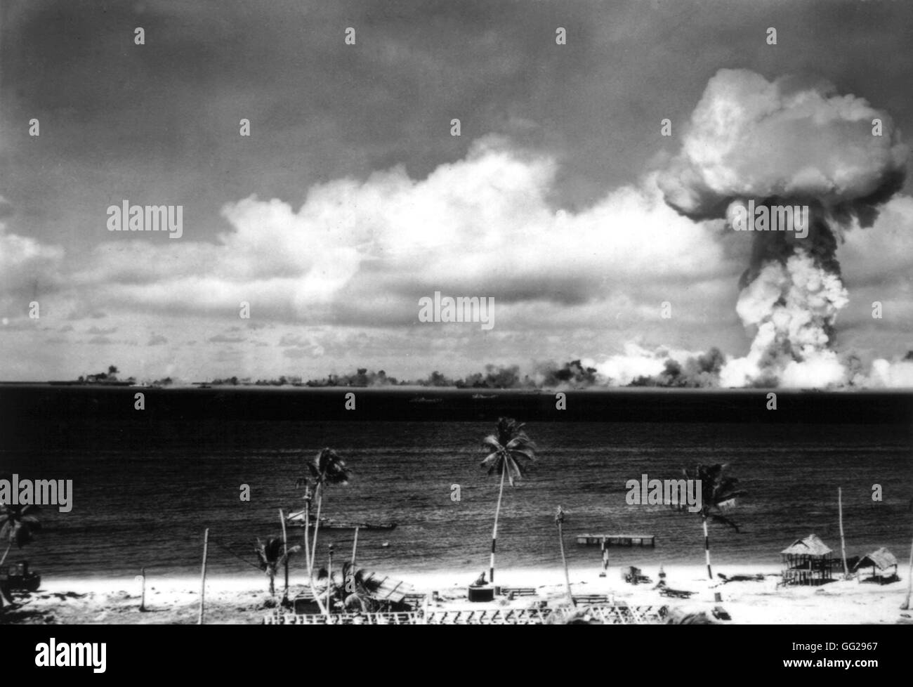 Bomba nucleare esplosione in Bikini (Isole Marshall) Febbraio 2, 1950 Stati Uniti Archivi nazionali. Washington Foto Stock