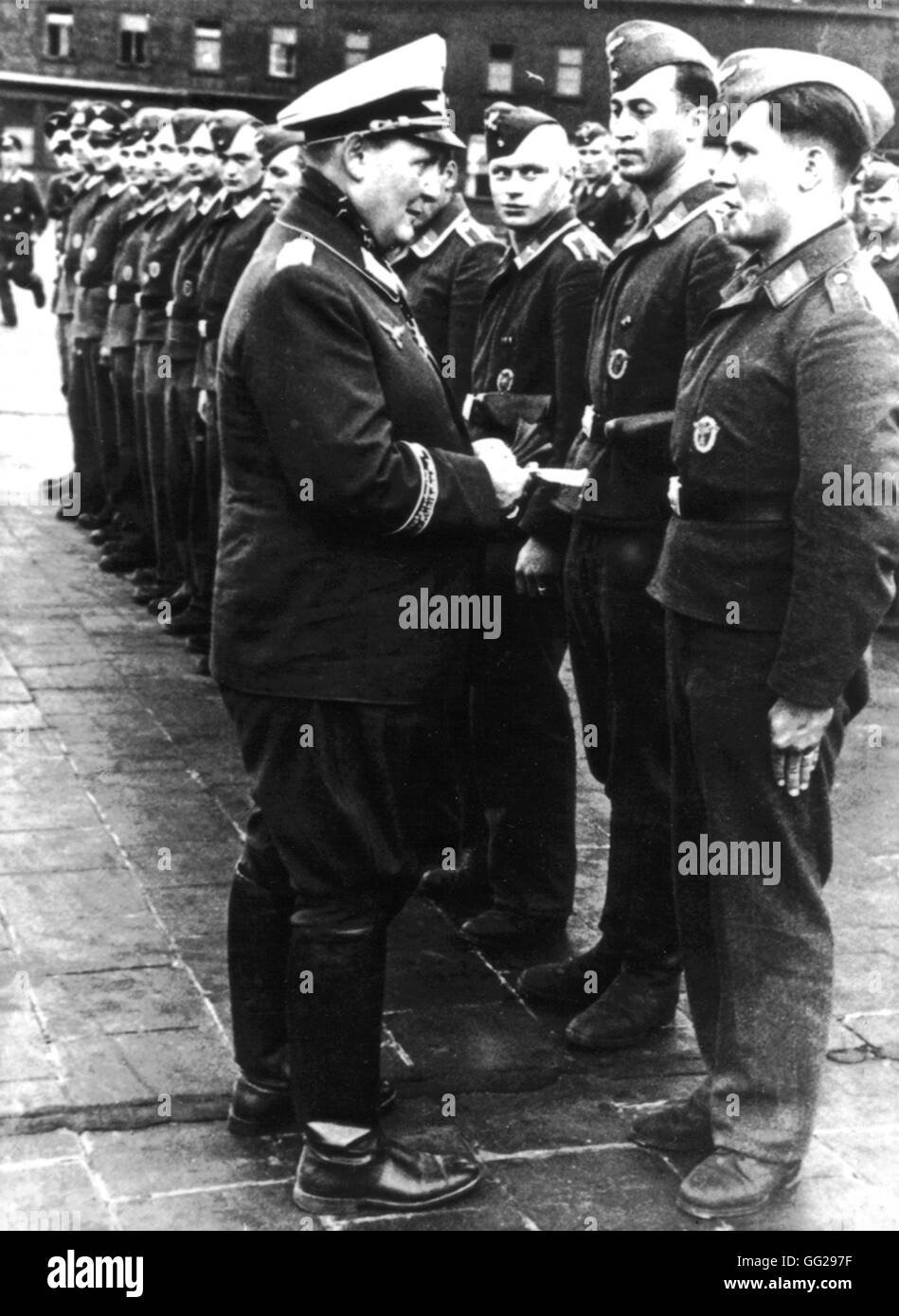 Goering ispezione truppe Germania - Seconda Guerra Mondiale archivi nazionali. Washington Foto Stock