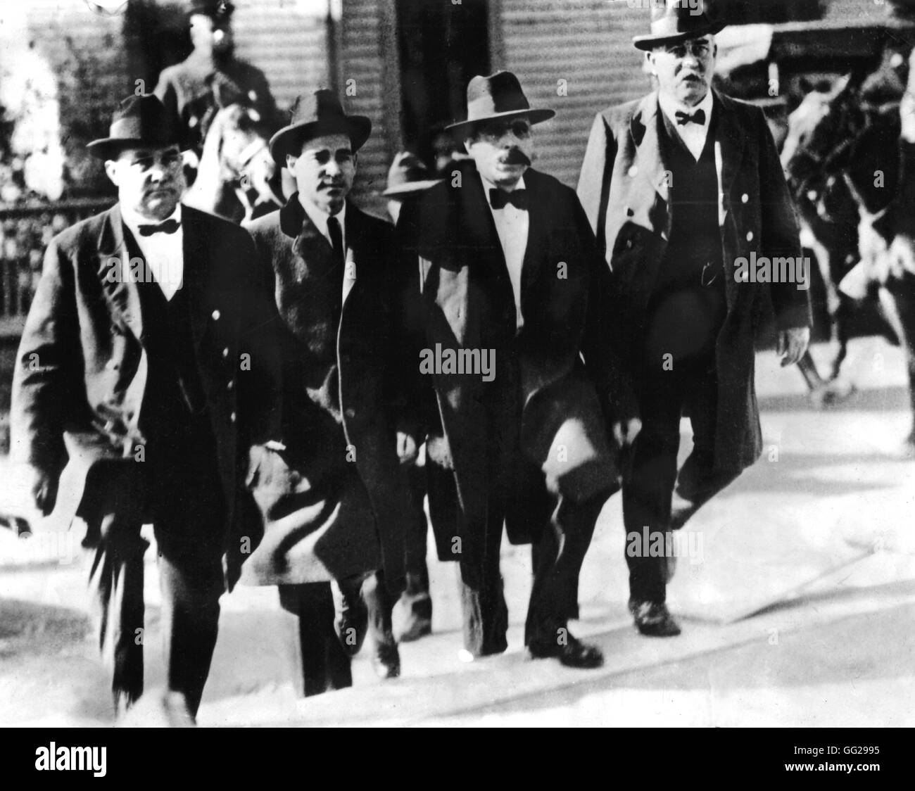 Sacco e Vanzetti in Dedham Marzo 1921 Stati Uniti Washington. Archivi Nazionali Foto Stock
