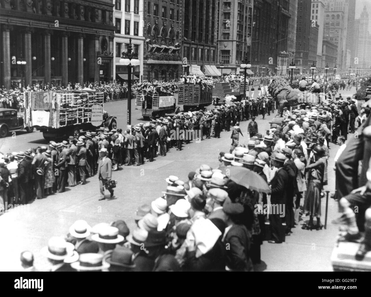 Parade celebra la carne c.1930 Stati Uniti archivi nazionali. Washington Foto Stock