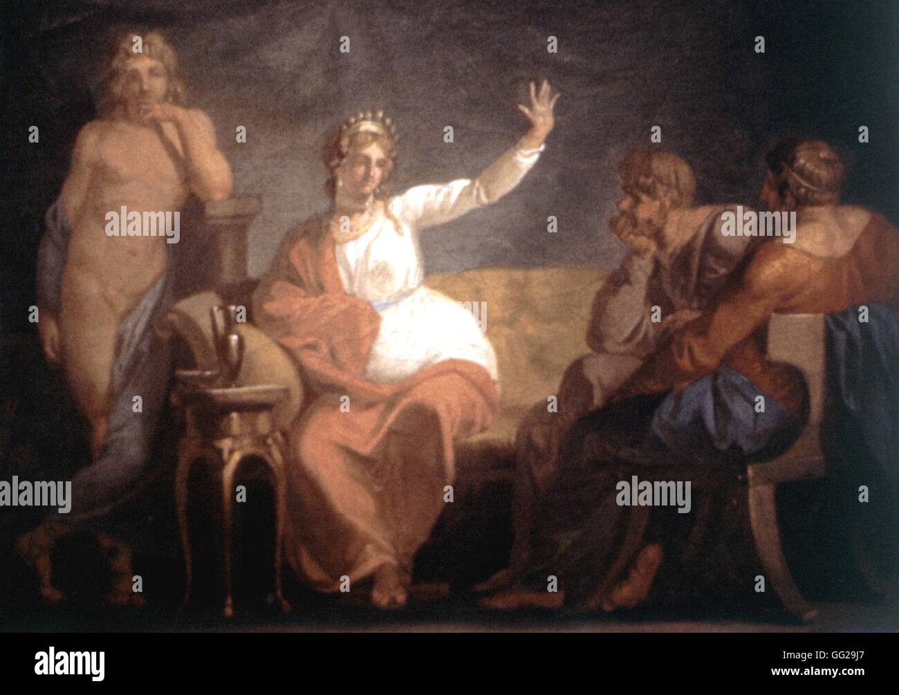 Nicolai Abildgaard (1743-1809) Socrate e Aspasia ca. 1790 olio su tela (0,30 x 0,43 m.) Copenhaguen, Ny Carlsberg Glyptotek Foto Stock