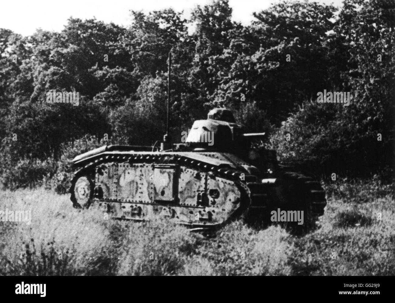 Anticipo di un serbatoio francese Ottobre 1939 FRANCIA - SECONDA GUERRA MONDIALE Foto Stock