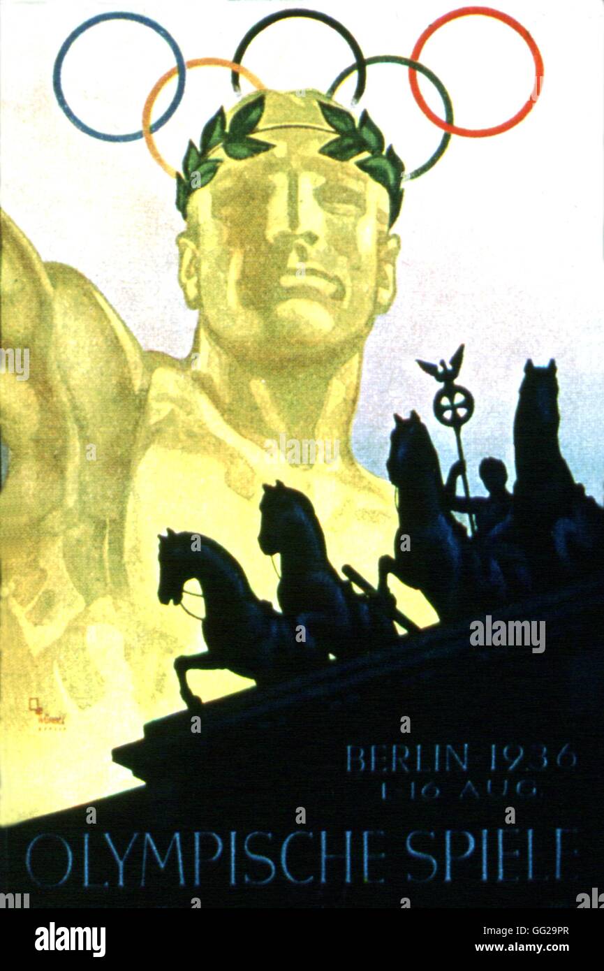 1936 Giochi Olimpici poster, Berlin 1936 Germania Washington, la Biblioteca del Congresso Foto Stock