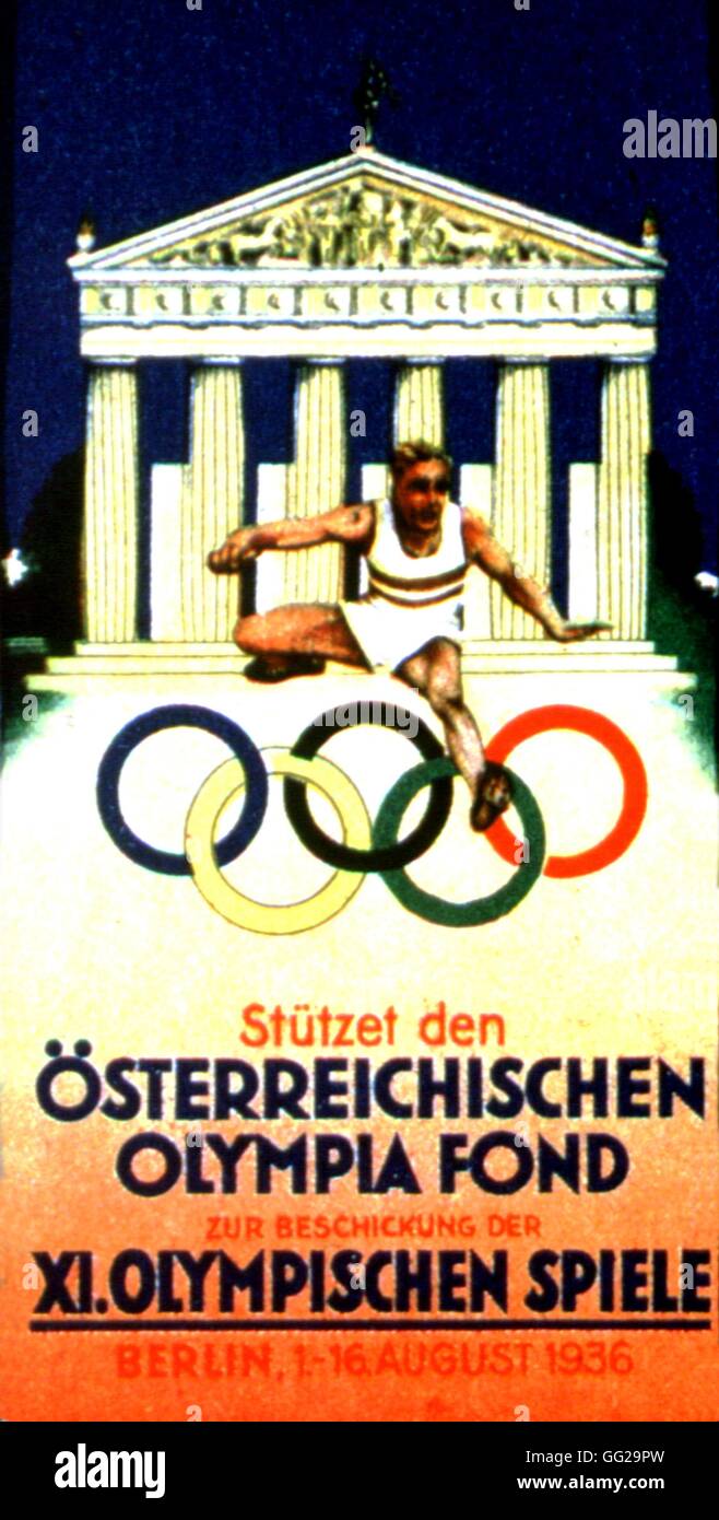 Poster austriaco: il 1936 Giochi Olimpici di Berlino 1936 Germania Washington, la Biblioteca del Congresso Foto Stock