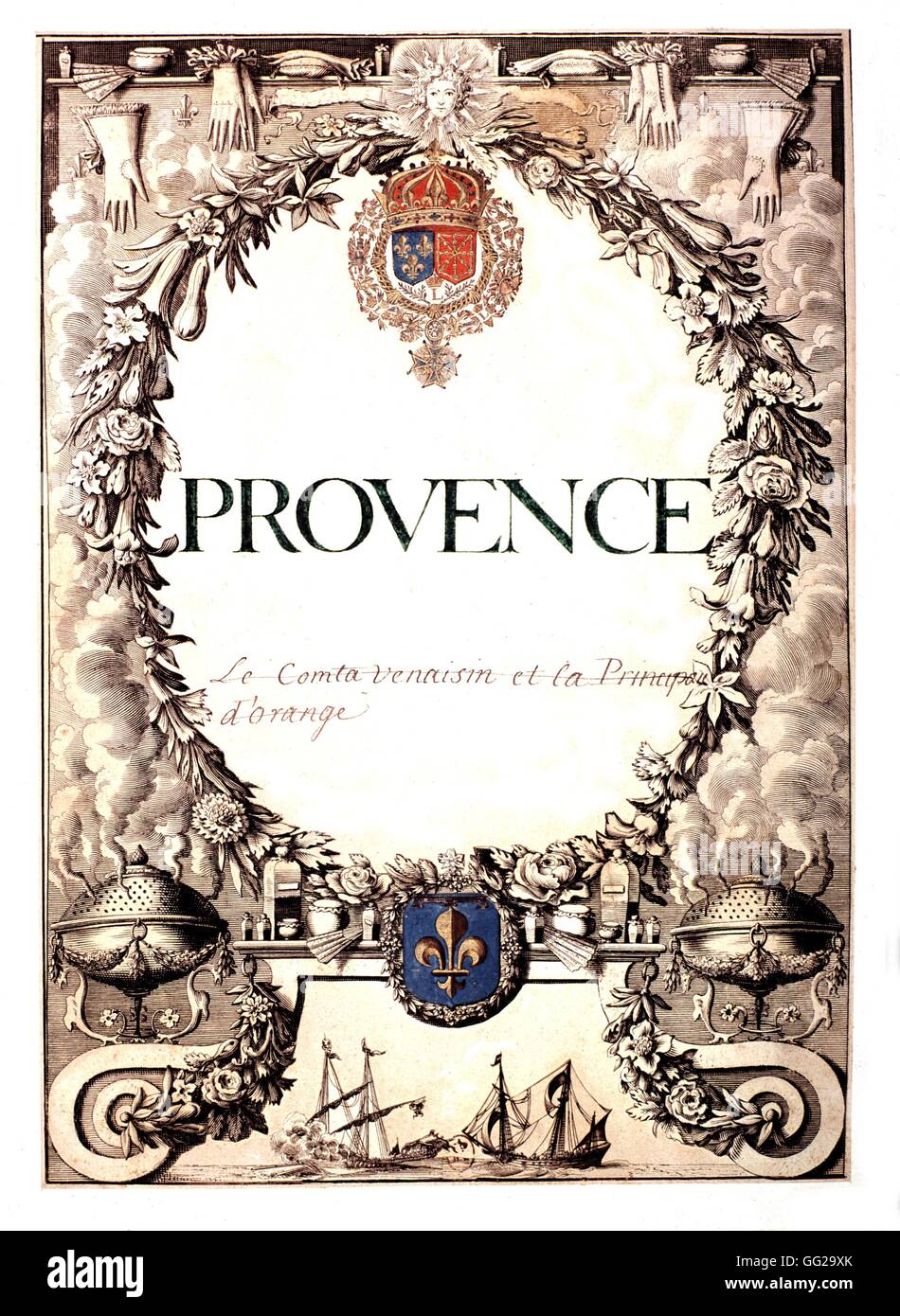 Stemma della regione della Provenza, Francia nessuna data Francia Foto Stock