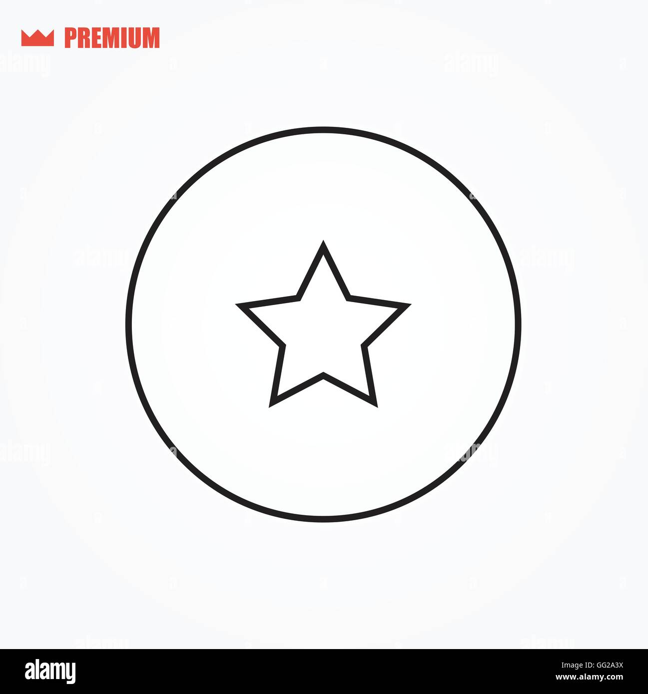 Vettore arrotondato icona a forma di stella Illustrazione Vettoriale