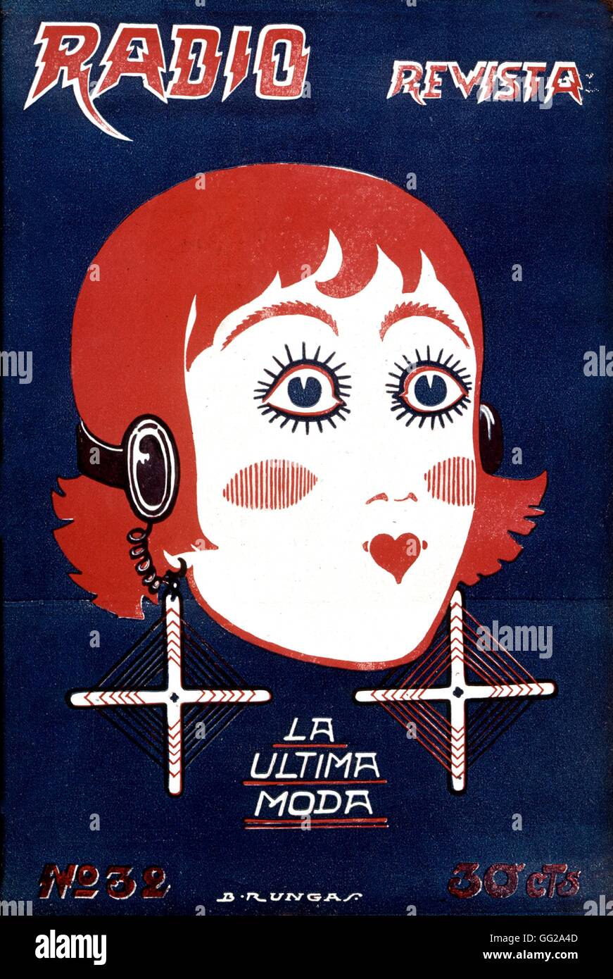 Copertina della rivista "Radio revista' la ultima moda (le antenne radio) Argentina Bibliothèque nationale Foto Stock