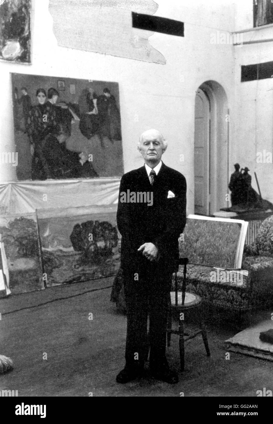 Edvard Munch (1863-1944) à Ekely 1938 Edvard Munch Munch Museum di Oslo Foto Stock
