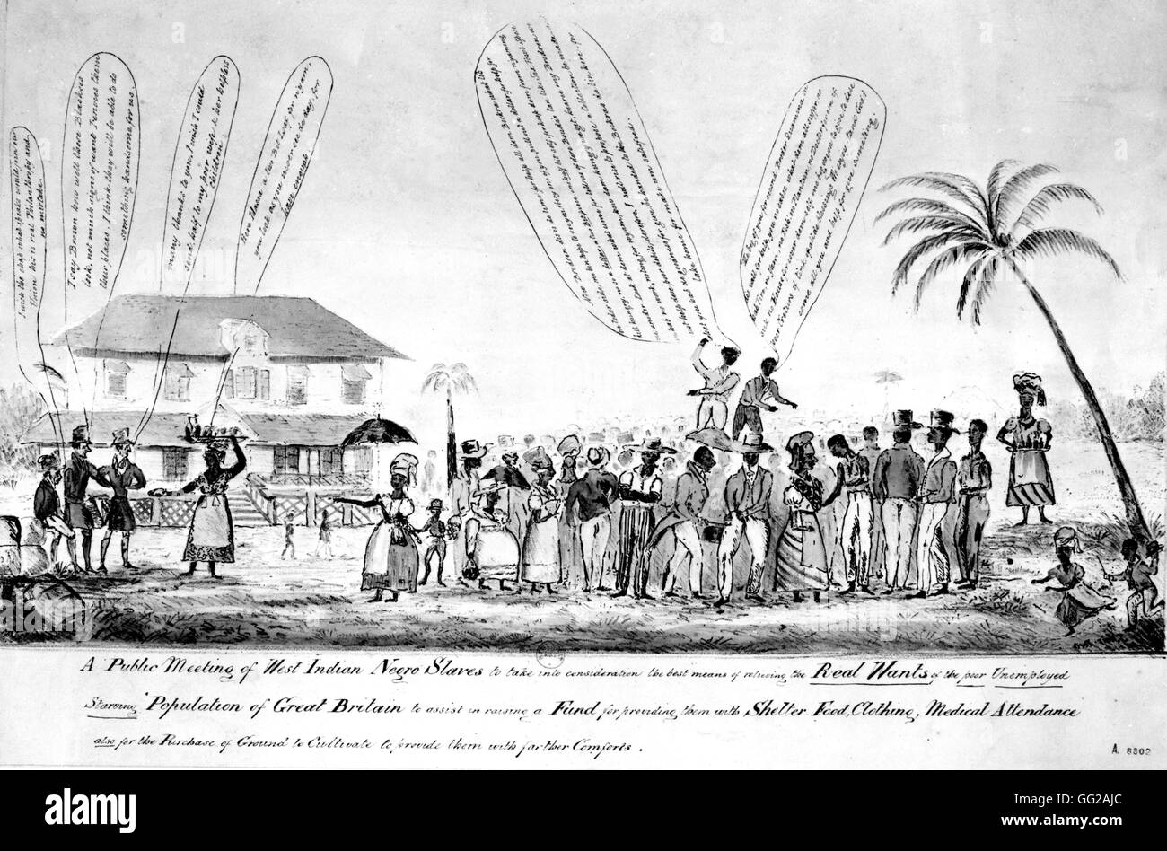 Riunione slave 1830 Stati Uniti Parigi. Biblioteca nazionale Foto Stock