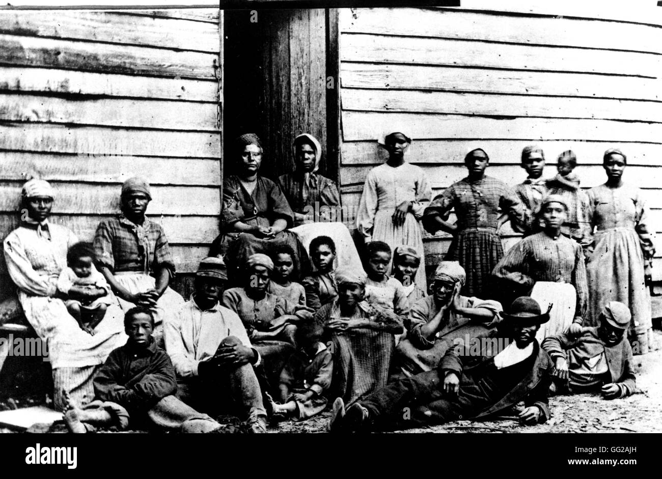Quando James di Hopkinson, proprietario di una piantagione su Edisto Island, a sinistra nella Carolina del Sud in 1862, ha lasciato dietro di sé oltre cinquanta schiavi 1860 Stati Uniti Metropolitan Museum Foto Stock