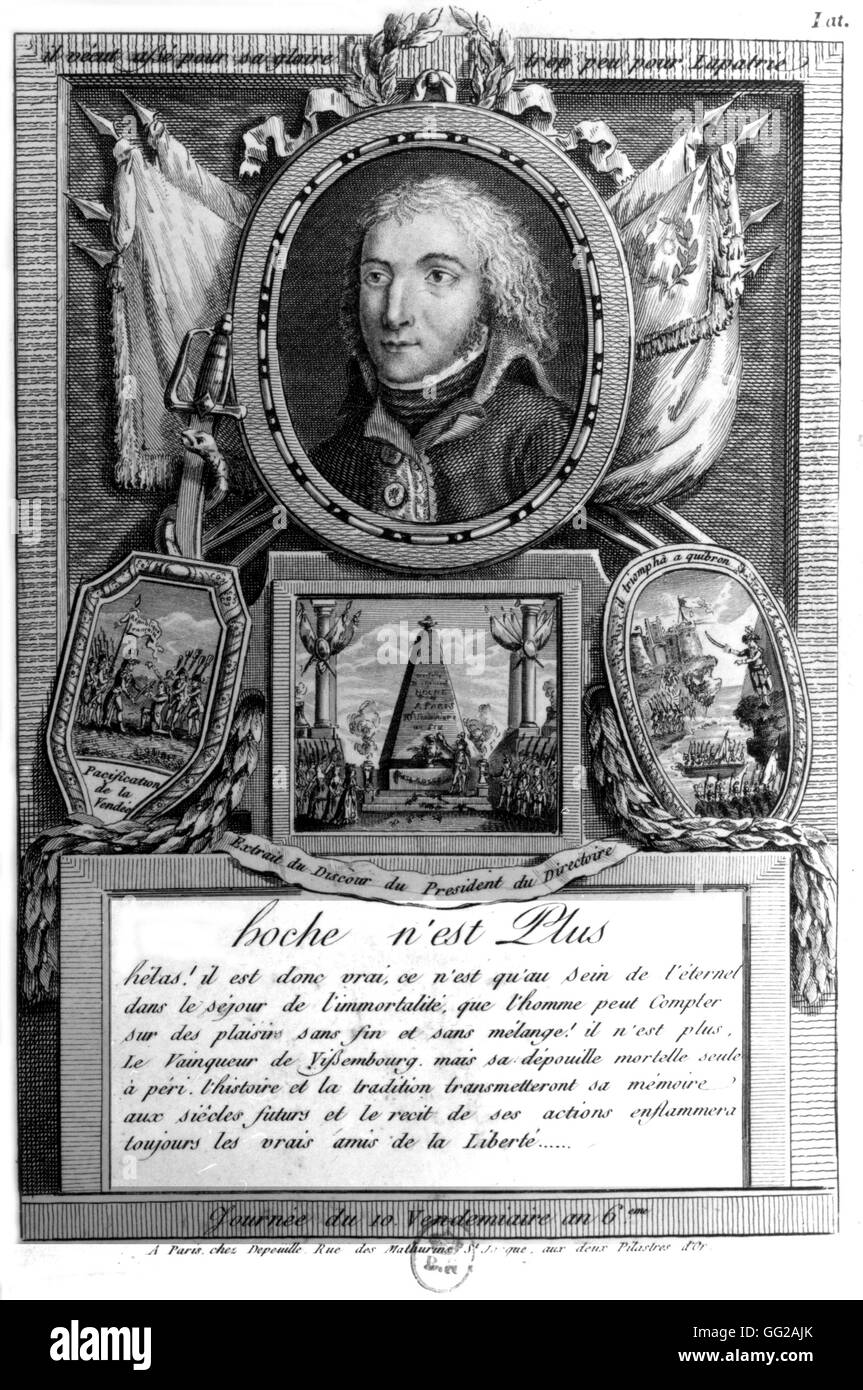 Allegoria della Hoche la morte 1797 Francia - La rivoluzione del 1789 Parigi. Biblioteca nazionale Foto Stock
