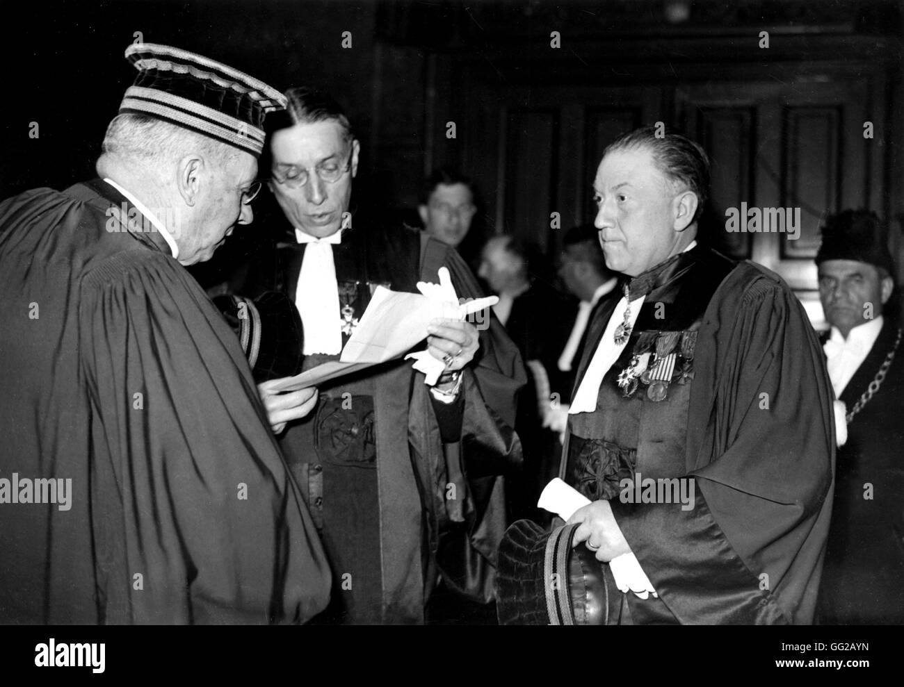 Gabolde d'installazione come procuratore nazionale a Parigi Dicembre 1940 FRANCIA - SECONDA GUERRA MONDIALE 1 Foto Stock
