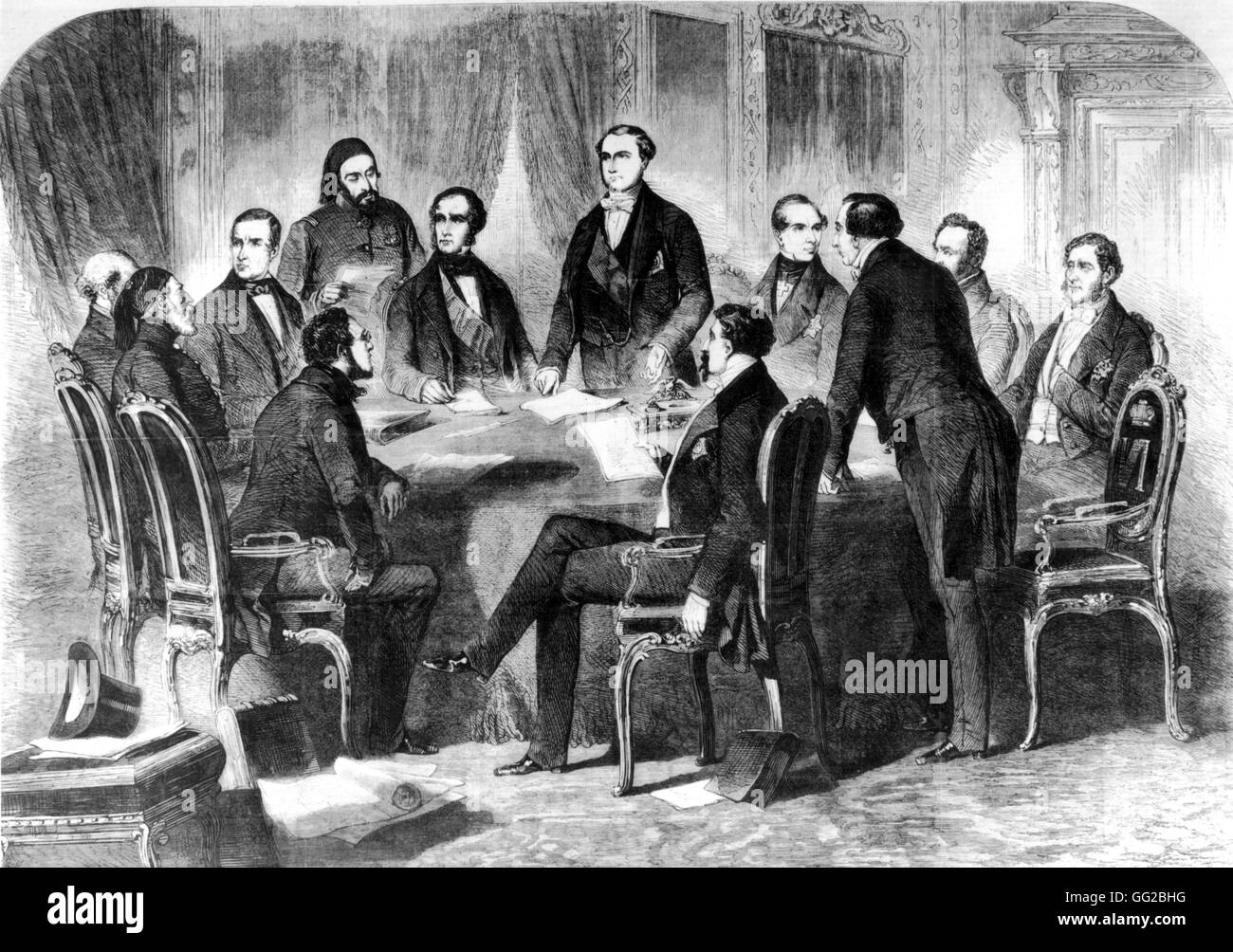 Congresso di Parigi, febbraio 23-30 marzo 1856 Francia Foto Stock