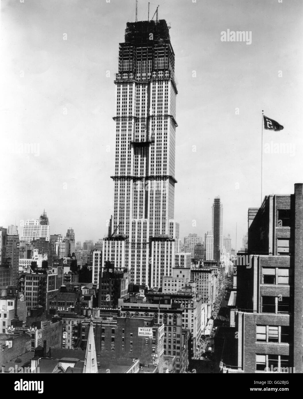New York. Costruzione dell'Empire State building. Fotografia di Irving Underhill 1930 Stati Uniti Washington. La biblioteca del congresso Foto Stock