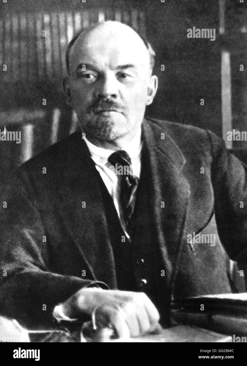 Lenin nel suo studio presso il Cremlino di Mosca Ottobre 7, 1922 U.R.S.S. Foto Stock