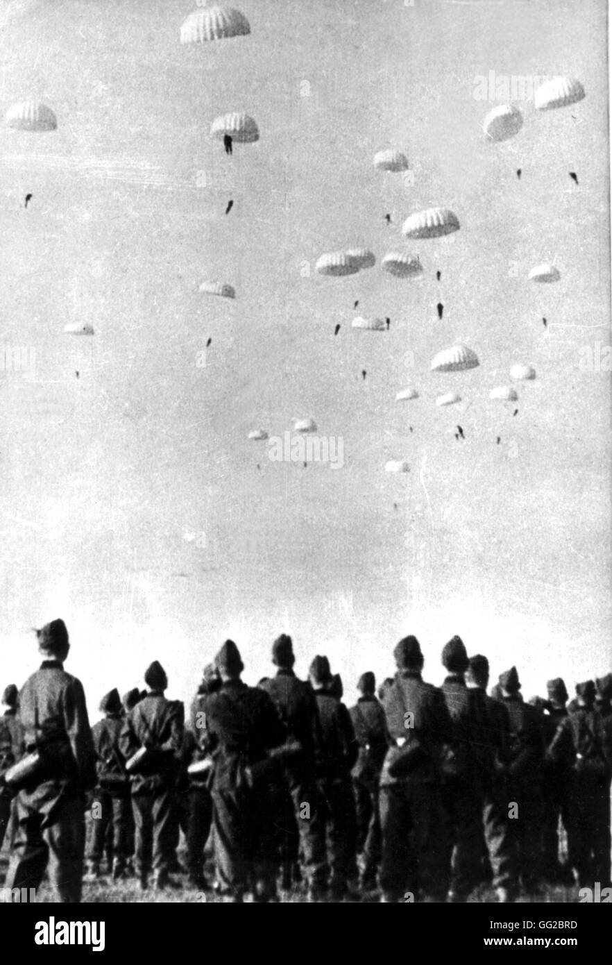 Una scuola parachutism Febbraio 1944 Germania - II Guerra Mondiale di Parigi. Bibliothèque nationale Foto Stock