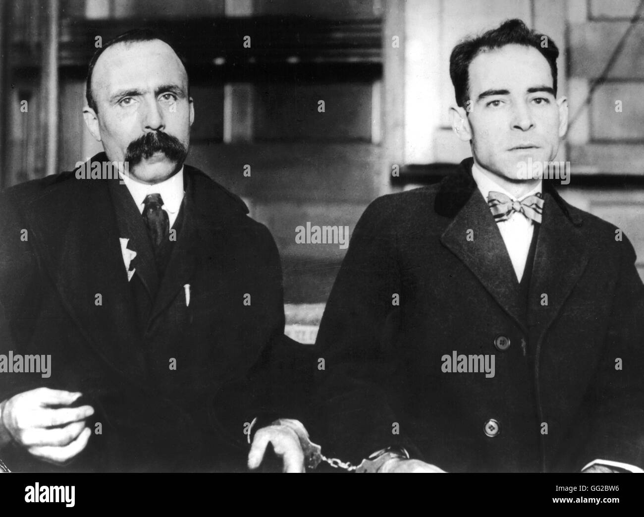 Sacco e Vanzetti dopo che essi sono stati arrestati xx secolo Stati Uniti Washington. Archivi Nazionali Foto Stock