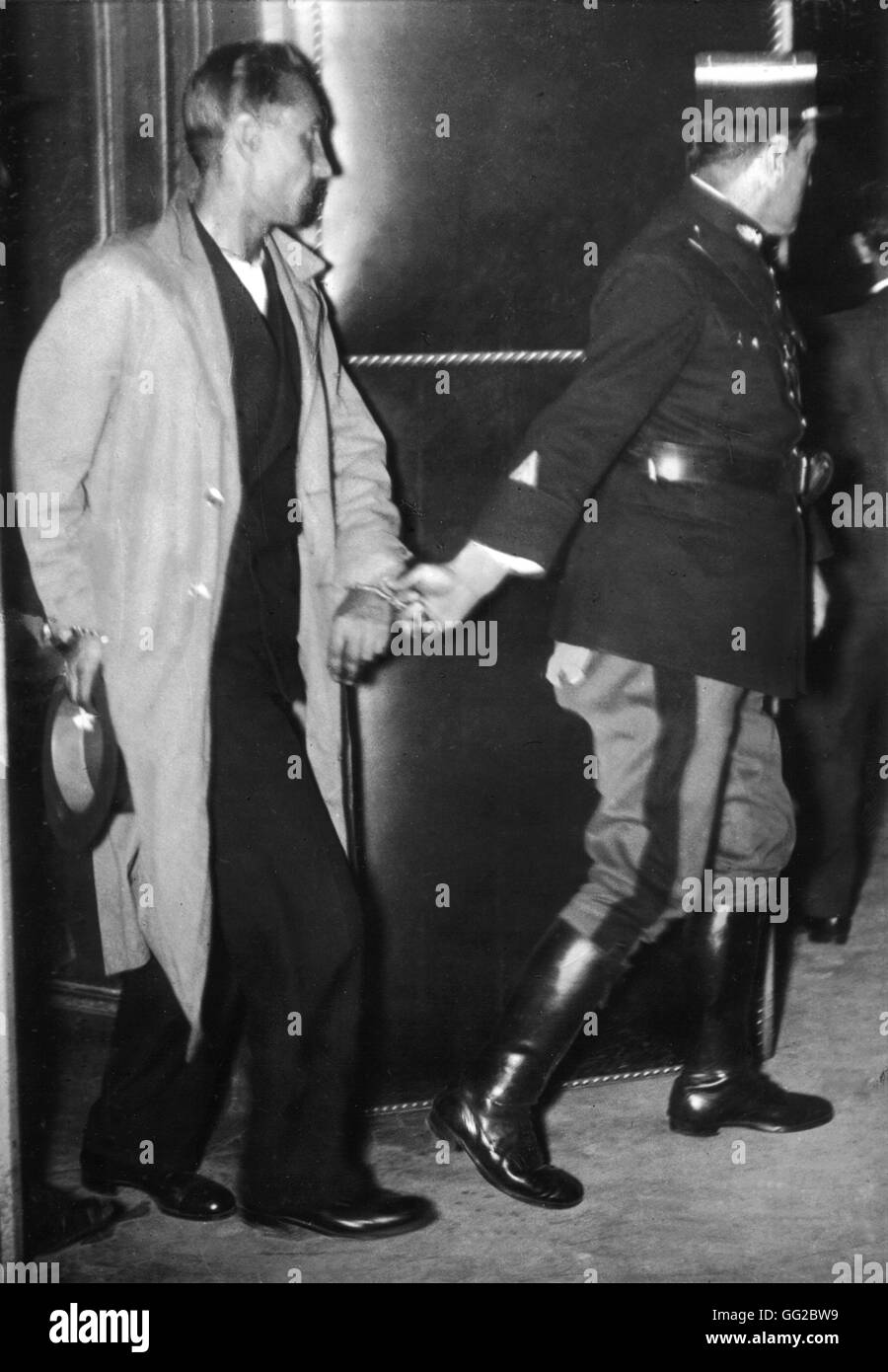 Marsiglia. Assassinio di Alexander della Iugoslavia. Un complice l'assassino è in arresto. Ottobre 1934 Iugoslavia archivi nazionali. Washington Foto Stock