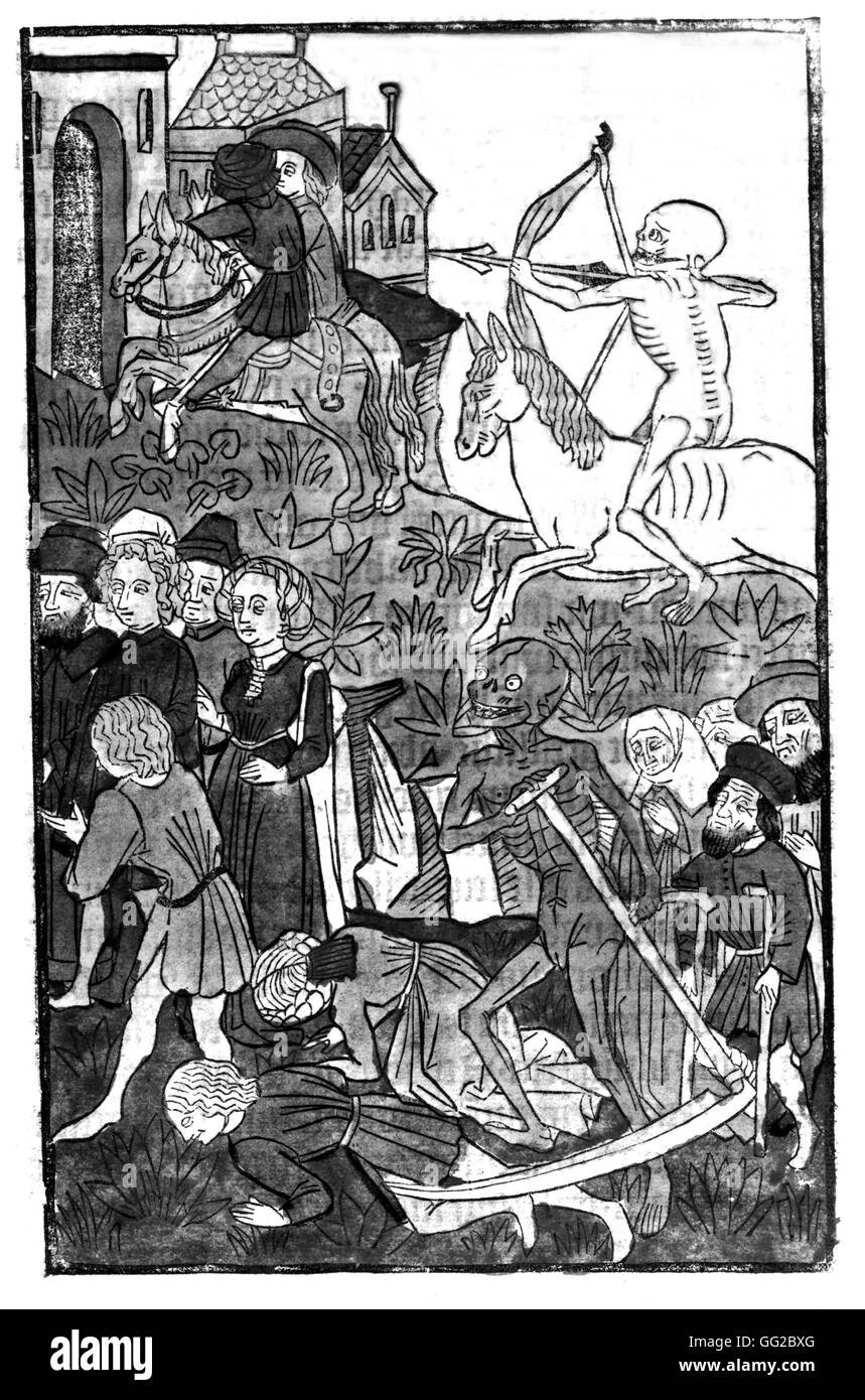 Ackerman von Böhmen : uomini e morte 1493 Parigi - B.N. Foto Stock