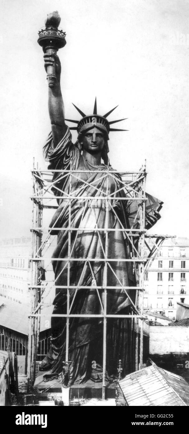 La Statua della Libertà eseguito da Bartholdi 1886 Stati Uniti Foto Stock