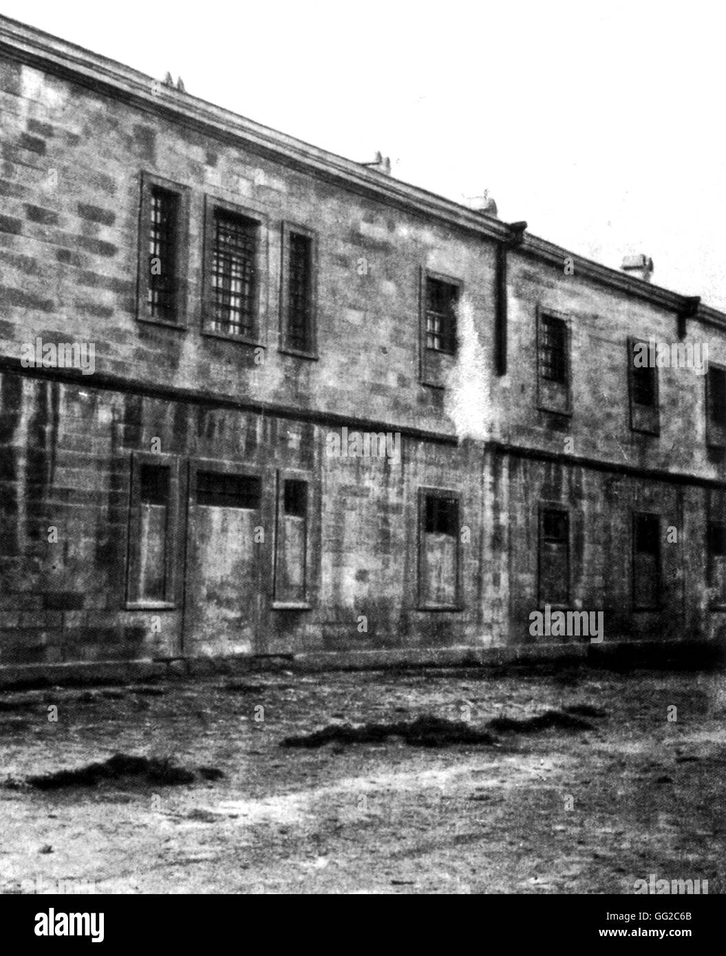 Il Bailov carcere di Baku, dove Stalin è stato incarcerato nel 1908 (2° piano, 4° finestra da destra). 1908 la Russia Foto Stock