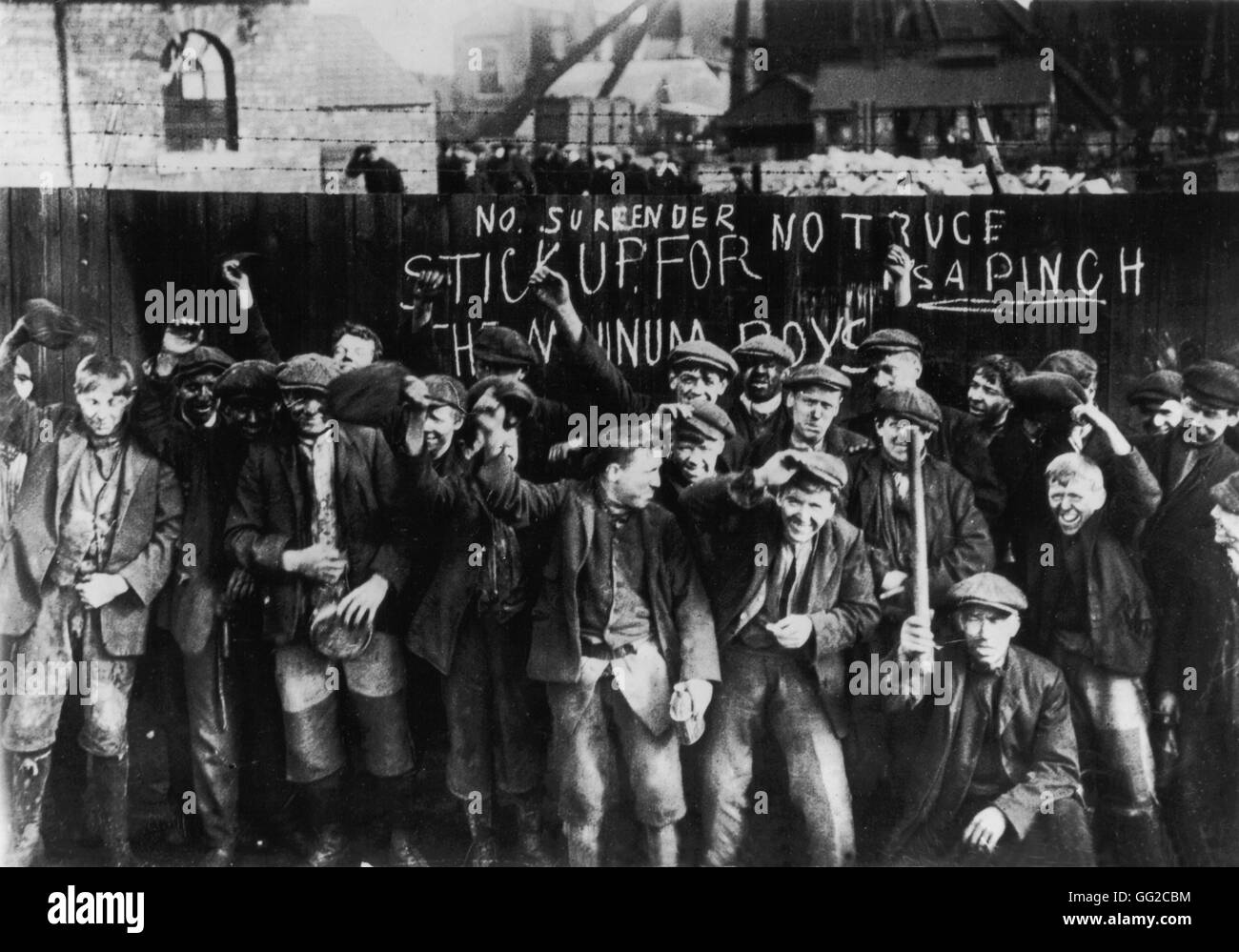 Sciopero dei minatori in Inghilterra Maggio 1912 Gran Bretagna Foto Stock
