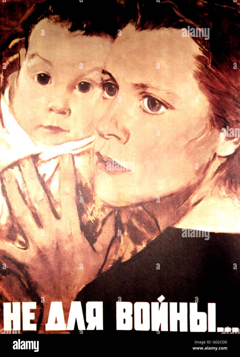 Poster di propaganda da Nicolai Tereshchenko: "Egli non è inteso per la guerra" 99 x 71 cm 1959 U.R.S.S. Foto Stock
