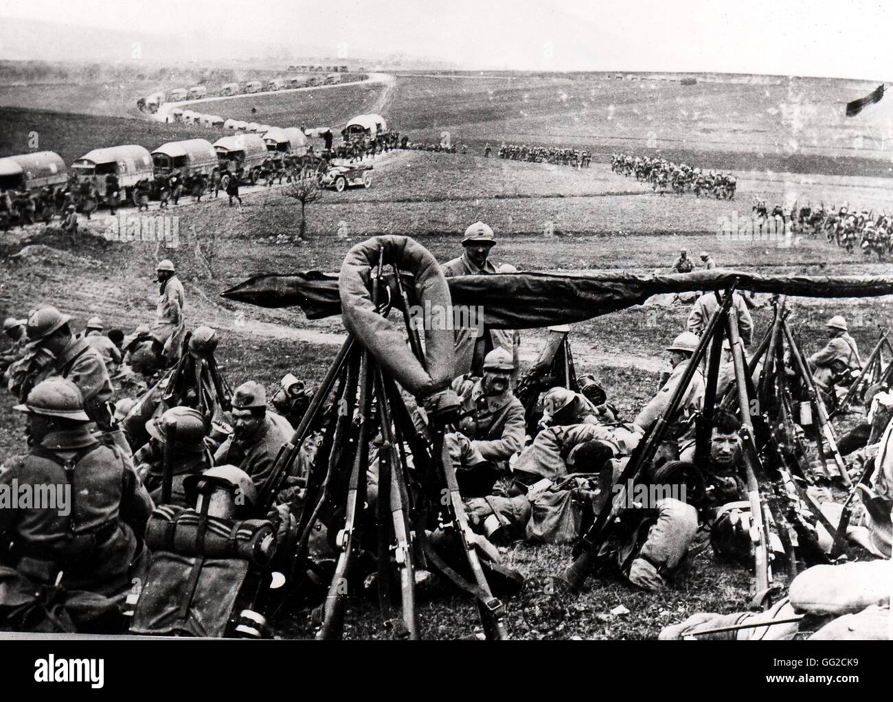 La Via Sacra, Verdun 1916 Francia, la Prima Guerra Mondiale Foto Stock