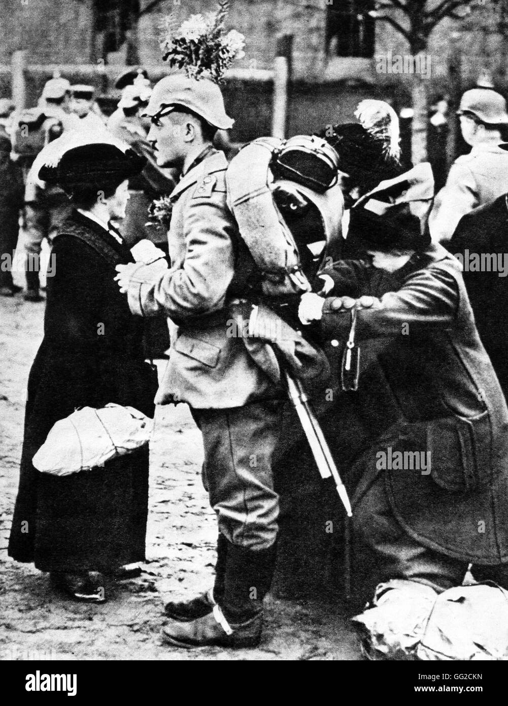 Mobilitazione sotto Wilhelm II, Berlino, 1914 Agosto 1914 in Germania, la Prima Guerra Mondiale Foto Stock