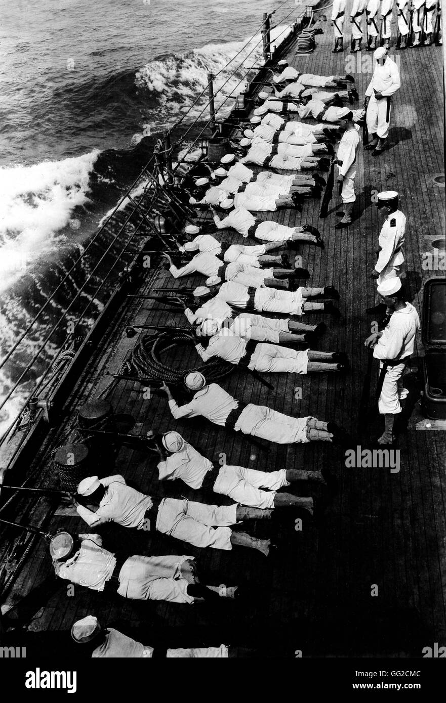 La formazione di 'Marines' 1914 Stati Uniti, I Guerra Mondiale Washington, la Biblioteca del Congresso Foto Stock