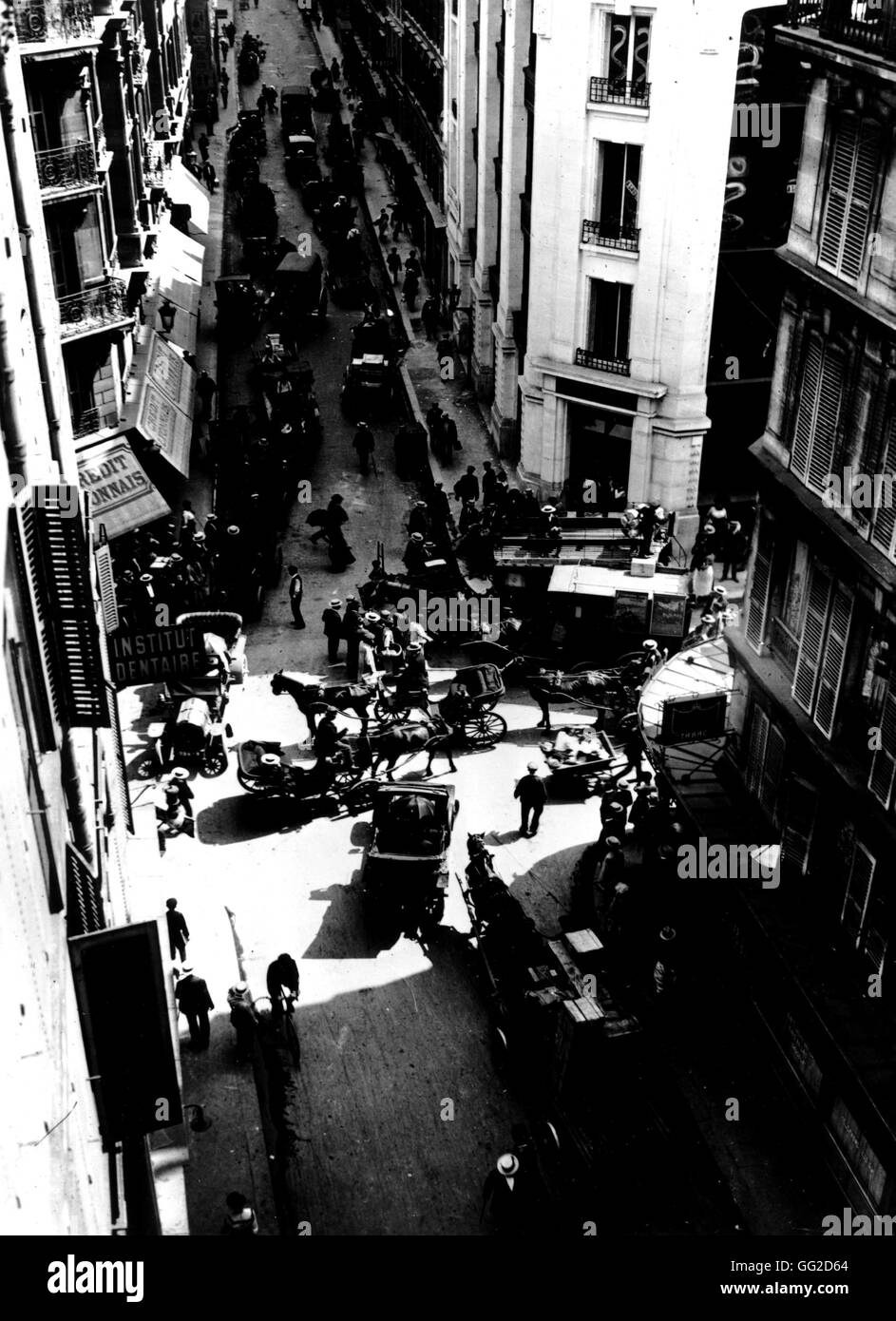 Parigi. La congestione 1911 1911 Francia Parigi. Biblioteca nazionale Foto Stock