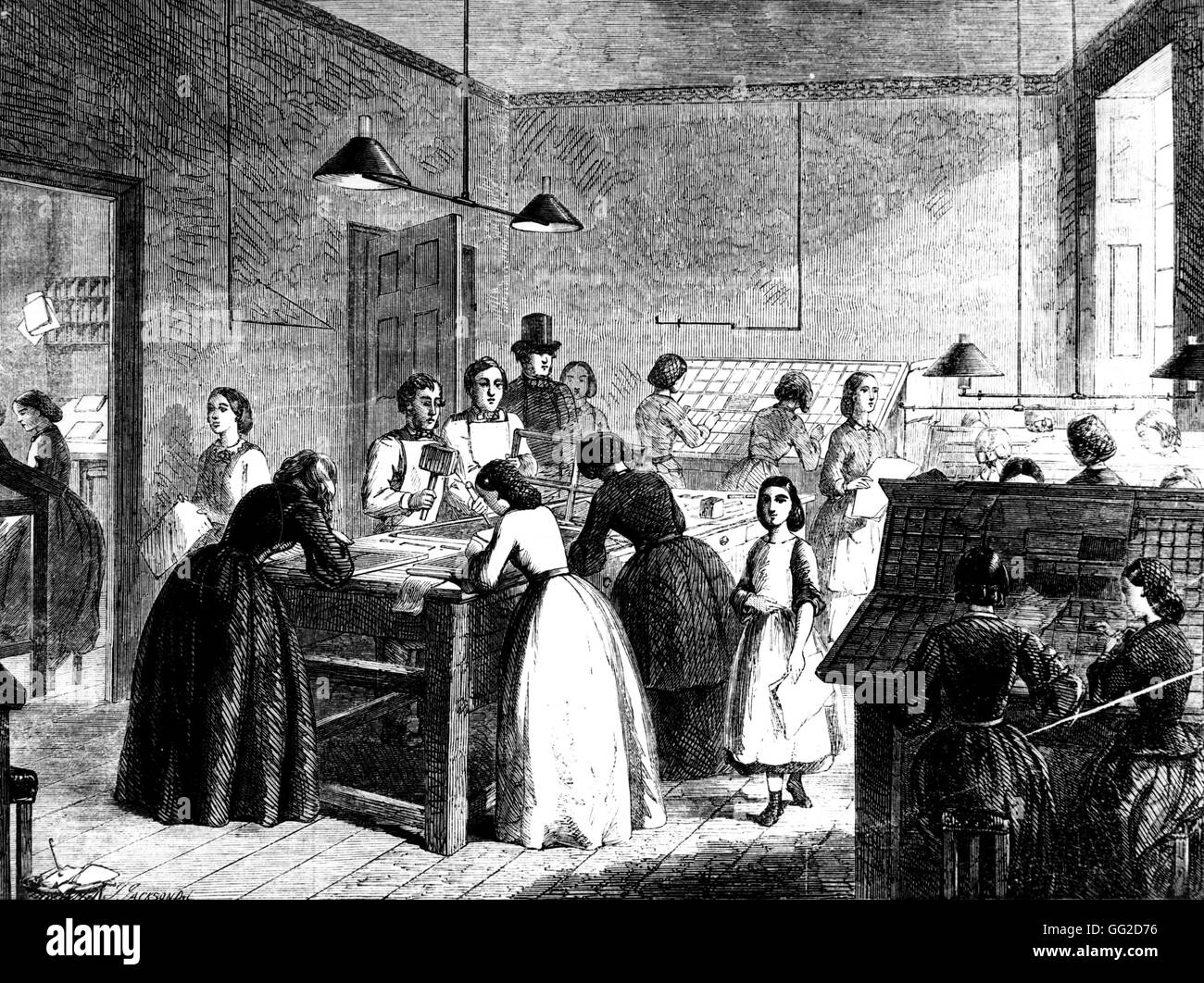 Lavori di stampa / in 'Illustrated London News", Giugno 15 1861 1861 Inghilterra Foto Stock