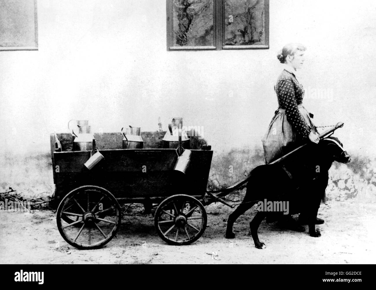 Il concessionario di latte di Berlino 1893 Foto Stock