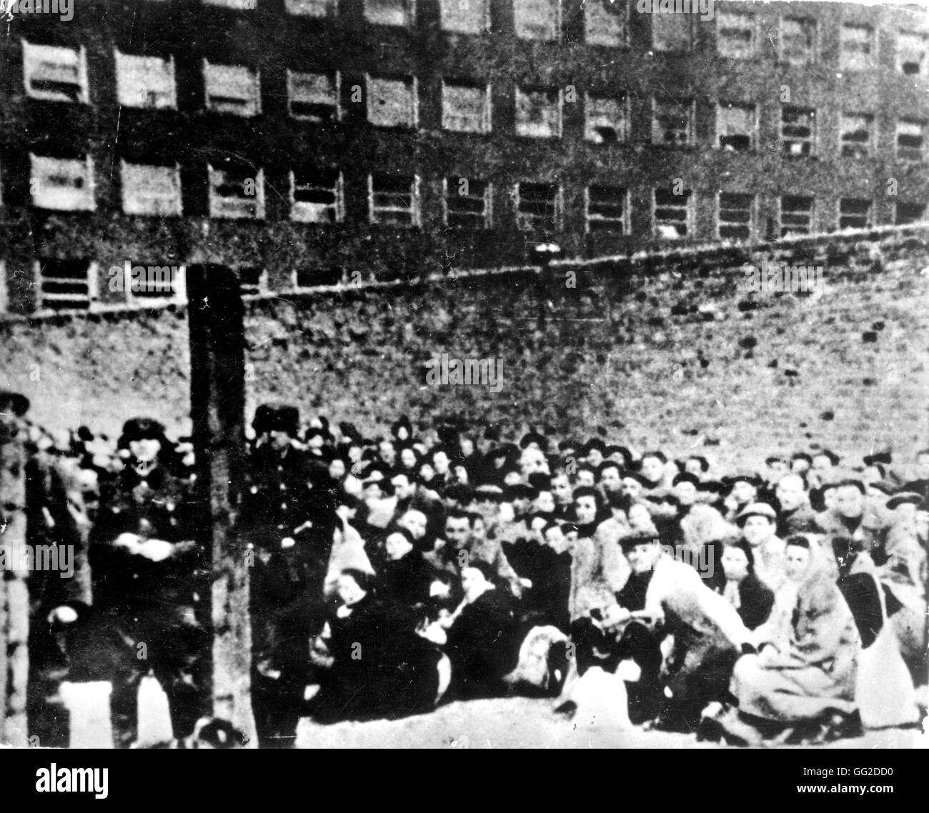 Il ghetto di Varsavia. Luogo di imbarco per il ghetto di Varsavia, Stouski street xx Polonia - II Guerra Mondiale ebraica Centro di documentazione Foto Stock