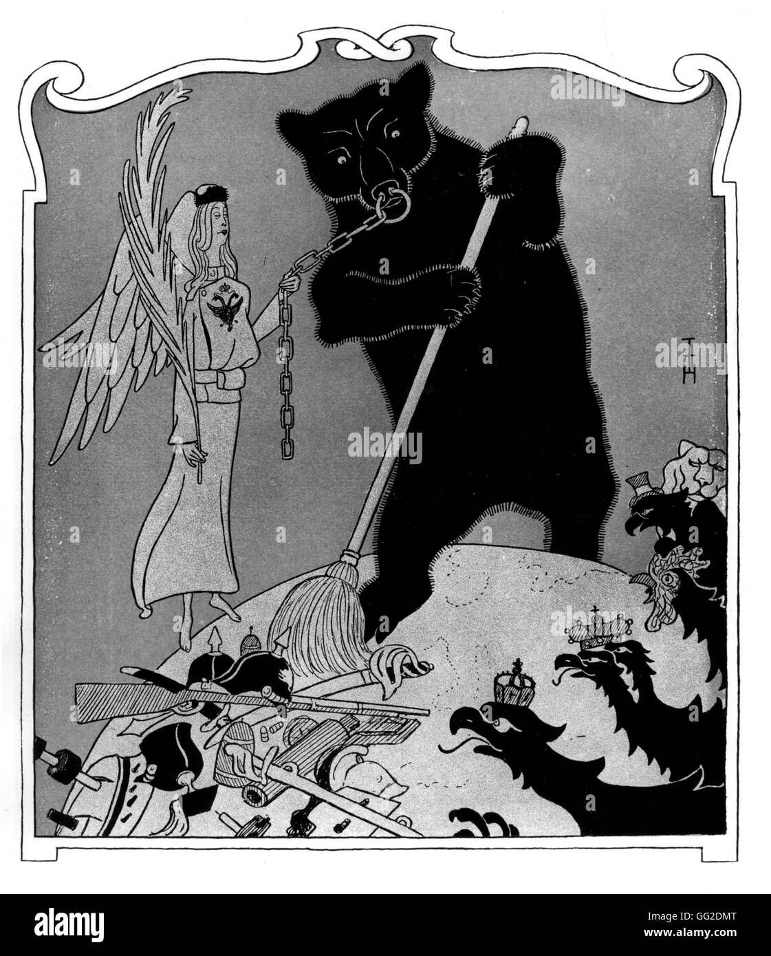 La caricatura di Heine in 'Simplissicimus'. 'Marvelously ben sollevato' 1898 Germania Parigi. Biblioteca nazionale Foto Stock